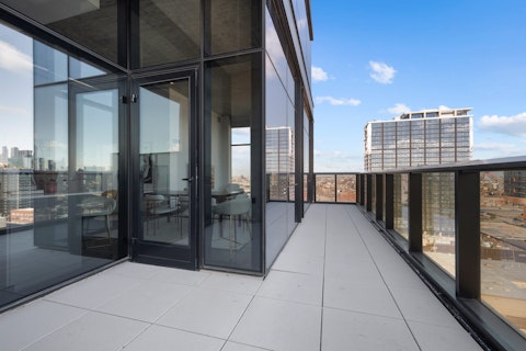 Step out onto the private balcony for open-air views