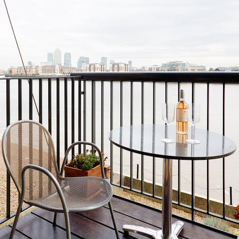 Evening drinks on the balcony