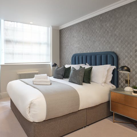 Snuggle up in the comfortable bed after an adventure-filled day