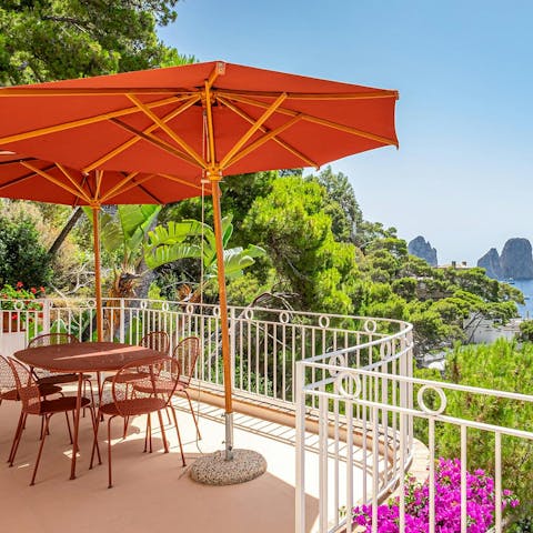Dine alfresco with a view