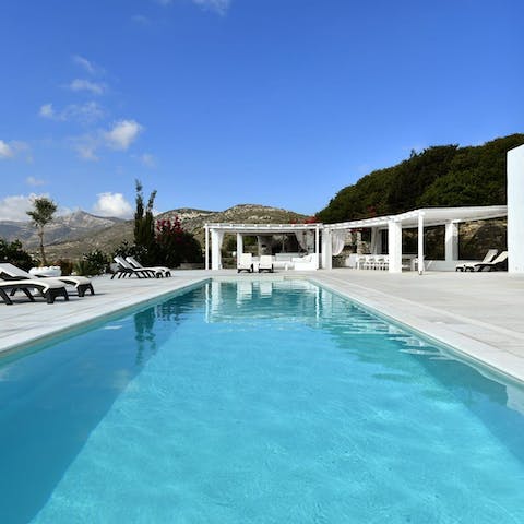 Swim laps in the large pool you have all to yourself