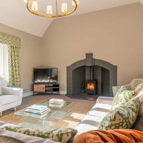 Spend cosy evenings playing games by the fire