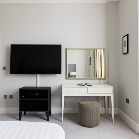 Get ready for a jam-packed day at the master bedroom's vanity