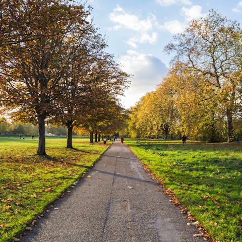 Take a morning stroll through leafy Hyde Park, a ten-minute stroll from your home
