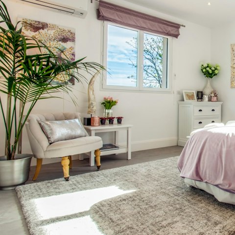Bedrooms are colourful and inviting