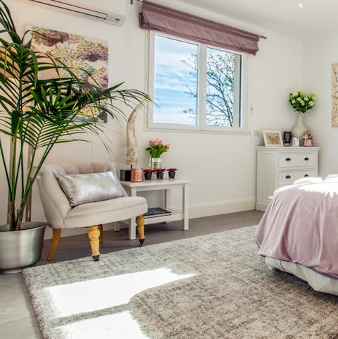 Bedrooms are colourful and inviting