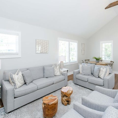 Spend quality time together in the serene living area