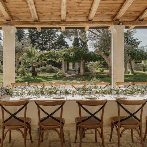 Celebrate a special occasion in style on the grand outdoor veranda
