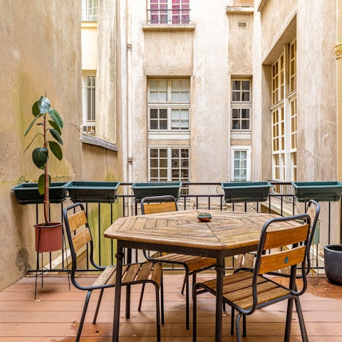 Enjoy a night cap on the private terrace