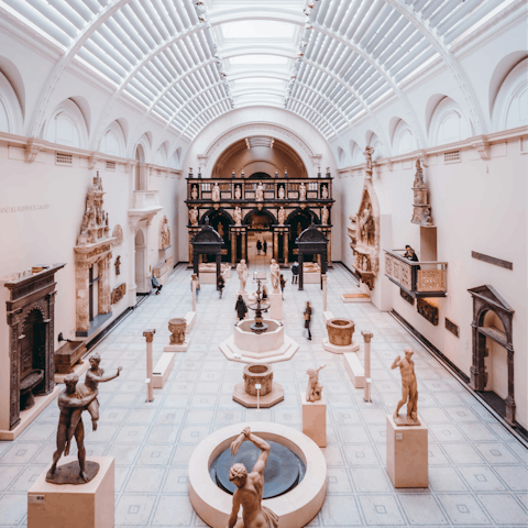 Visit the Victoria and Albert Museum, a thirty-minute walk