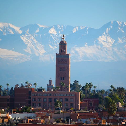 Immerse yourself in the vibrant culture of Marrakech, home to thriving markets and grand medieval heritage