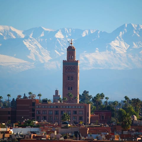 Immerse yourself in the vibrant culture of Marrakech, home to thriving markets and grand medieval heritage