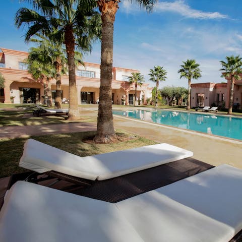 Grab your favourite magazine and lie back on one of the plus sun beds for a while