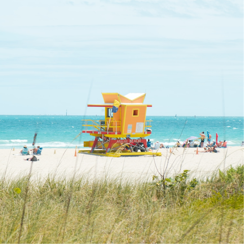 Reach Miami's pristine beaches in minutes