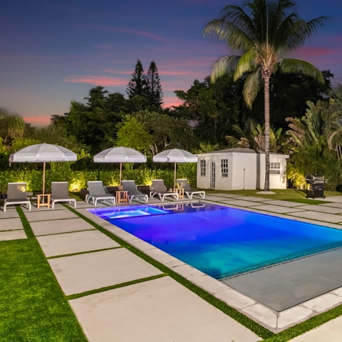 Take a dip in the private outdoor pool