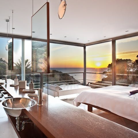 Wake up to sunrise views from every angle