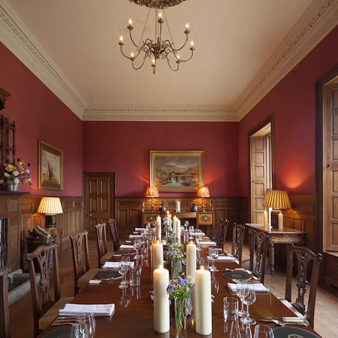 Share special meals in the spectacular dining room