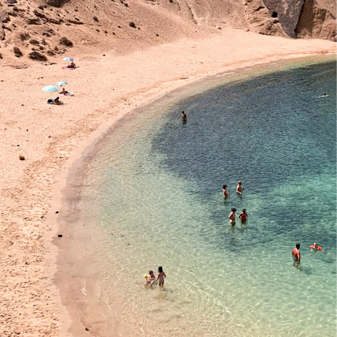 Spend the day on the beach, just 1 kilometre away