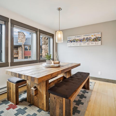 Gather at the dining table for cosy meals