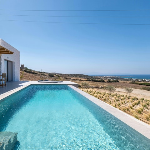 Drink in the sea vistas and sun from the private poolside