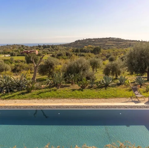 Take a refreshing dip in the pool surrounded by rolling countryside