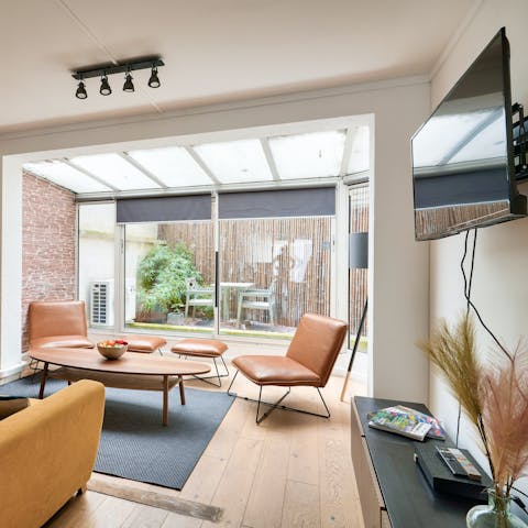 Open up the private patio doors and let the fresh air in