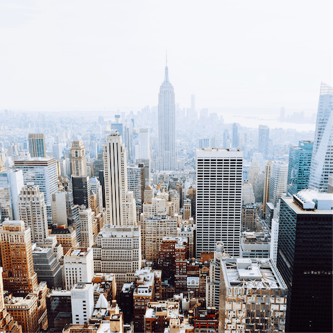 Take a day trip to buzzing New York City – it's only ninety-minutes away