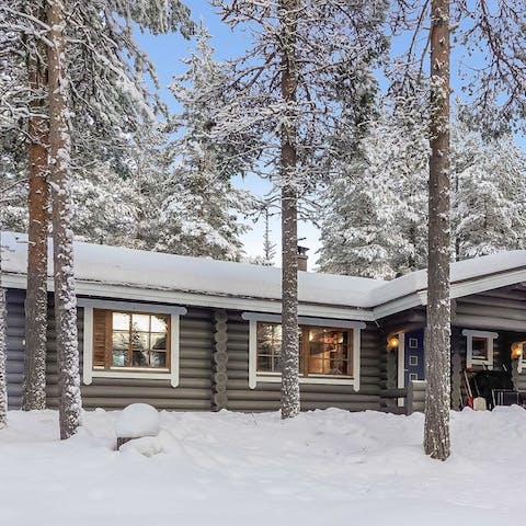 Take in the fresh air of the surrounding Lapland forests