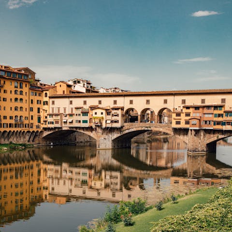 Visit the iconic Ponte Vecchio – it’s a short stroll away