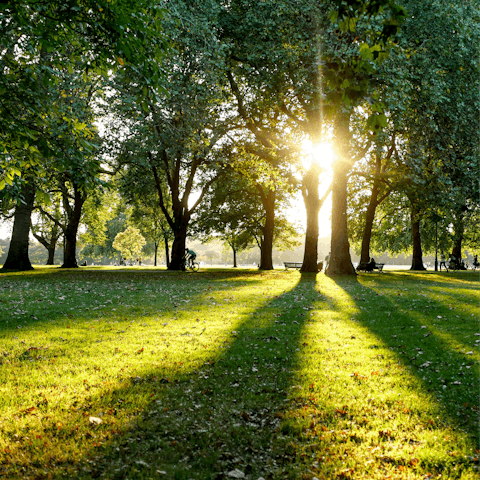 Grab a takeaway coffee and stroll through Hyde Park