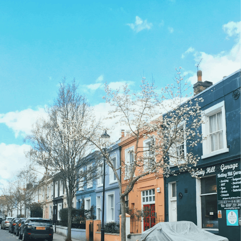Wander around the shops of Notting Hill, a fifteen-minute walk away