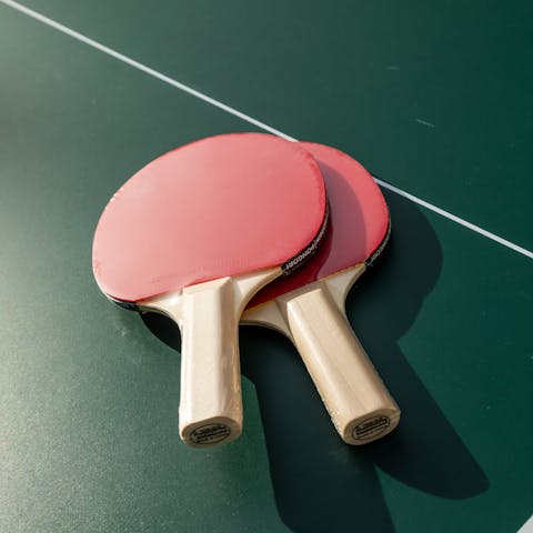 Grab a paddle and play a few games of ping pong on the terrace
