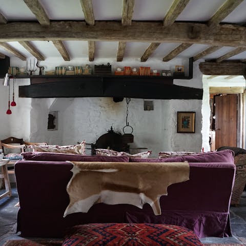 Spend your evenings around the inglenook fireplace playing cards and revelling in the simple life