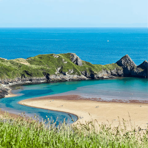 Explore the beautiful Harlech Beach – it's eighteen miles away