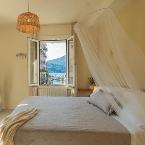 Wake up to stunning views of Lake Como
