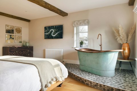 Savour a long soak in the bath tub after a day of adventure