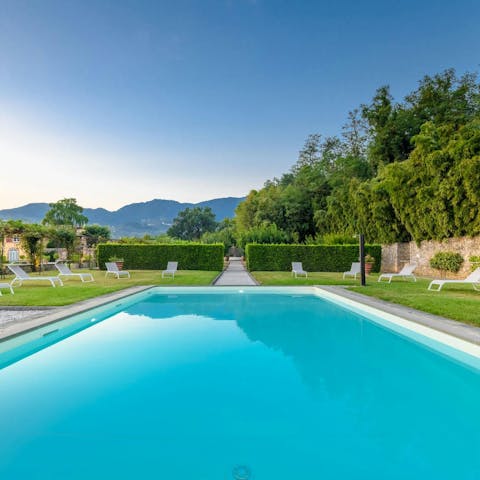 Embrace total relaxation while swimming in the pool