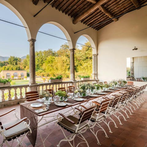 Enjoy unforgettable Italian meals served on the terrace