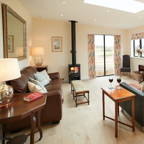 Curl up beside the fire after walks in the Shropshire Hills