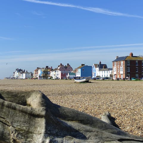 Stroll down to Aldeburgh's shingle beach and cool off in the sea