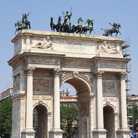 Spend your mornings wandering through Parco Sempione, a thirteen-minute walk away