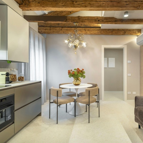 Have a glass of Prosecco at the dining table