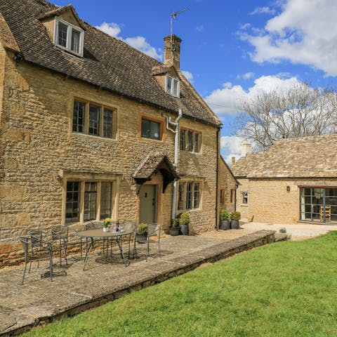 Relax in the garden with a glass of English sparkling wine