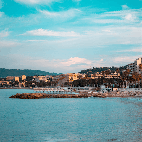 Walk sixteen minutes to get to the closest beach for a refreshing dip