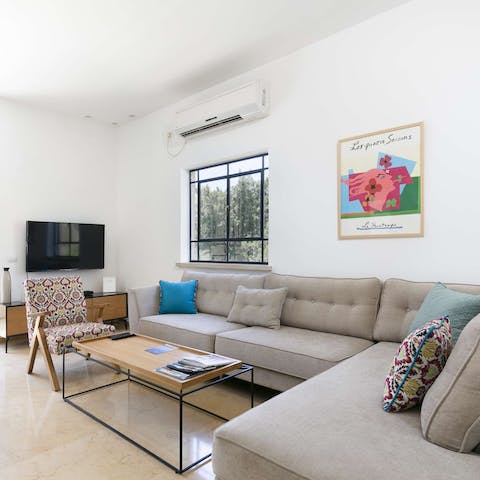 Kick back and relax in the bright living room