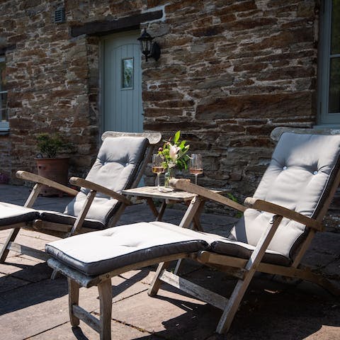 Relax with your favourite drinks on the private terrace