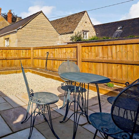 Bask in the sunshine in your private garden