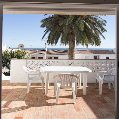 Treat yourself to a breakfast of Portugese pastries out on the terrace