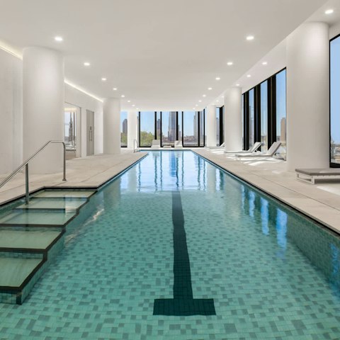 Feel refreshed after a swim in the communal pool