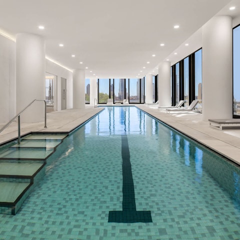 Feel refreshed after a swim in the communal pool